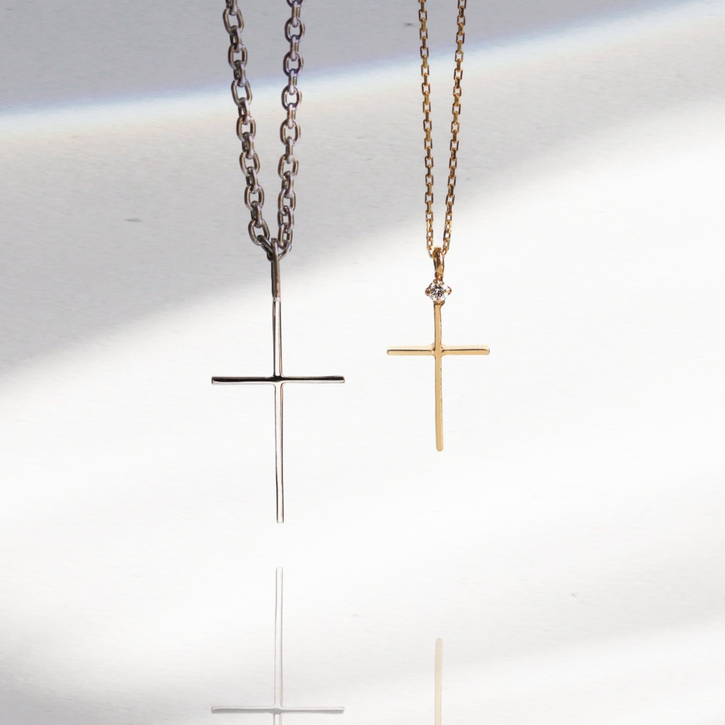 クロス ペア ネックレス | K10YG/SV925 【Web限定】