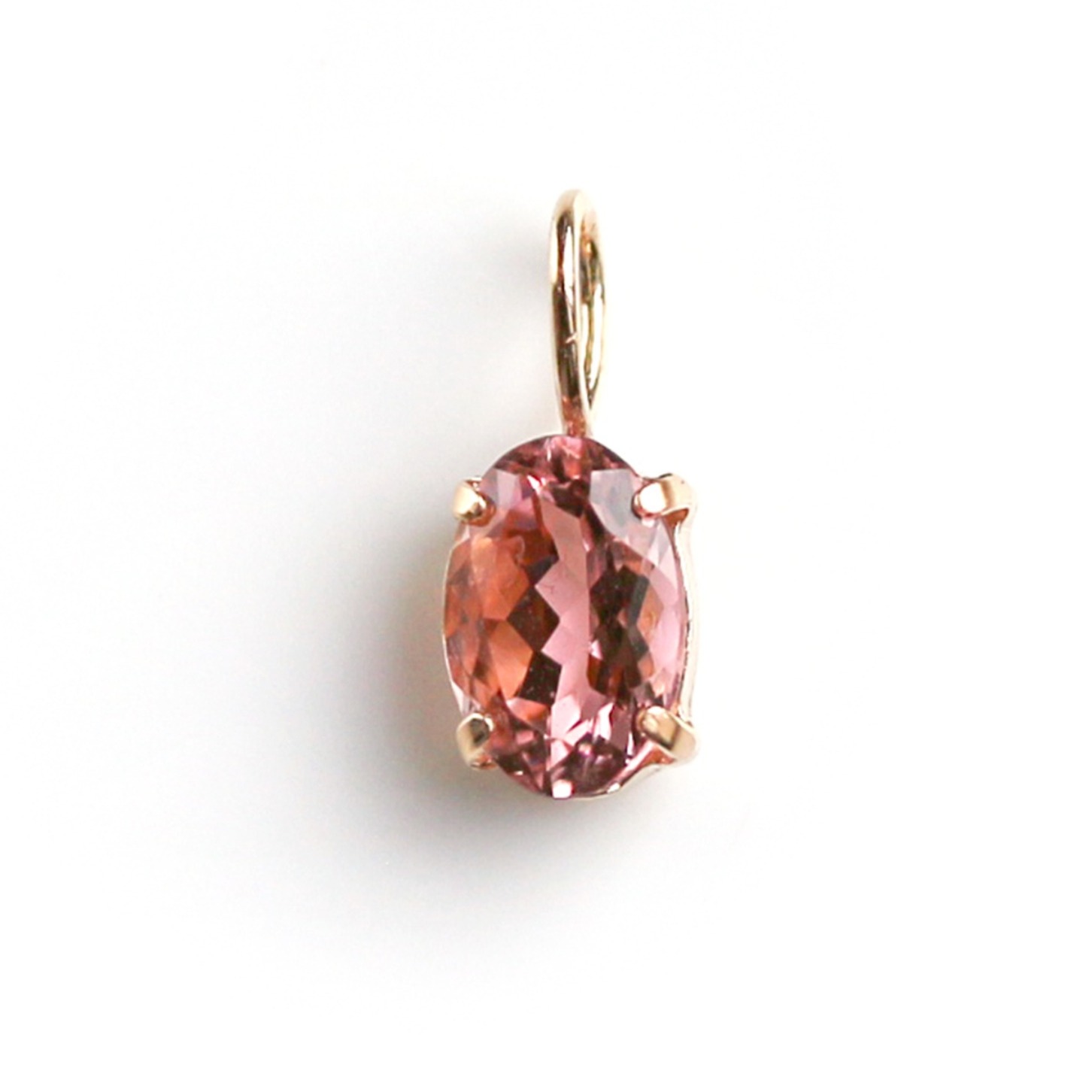ピンクトルマリン チャーム | K10YG〈誕生石〉